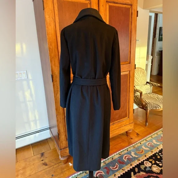 Cole Haan Women's Black Signature Draped Front Wrap Coat Size 8 - Picture 11 of 15
